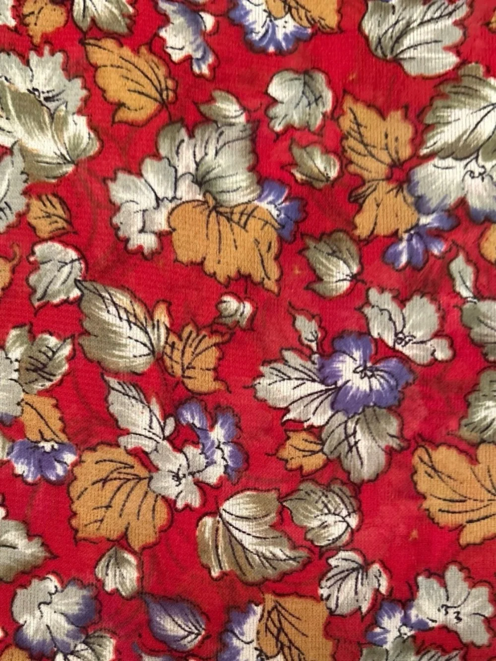 VIVA FLEUR Vintage Red Floral Button-Up Blouse Sz 7 Retro Cottagecore BohoTop - Picture 11 of 16